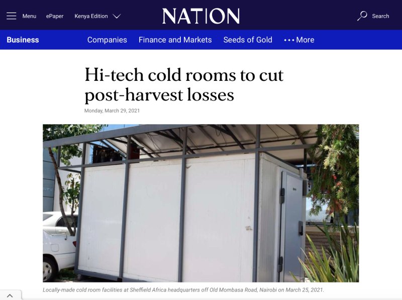 Hi-tech cold rooms to cut post-harvest losses